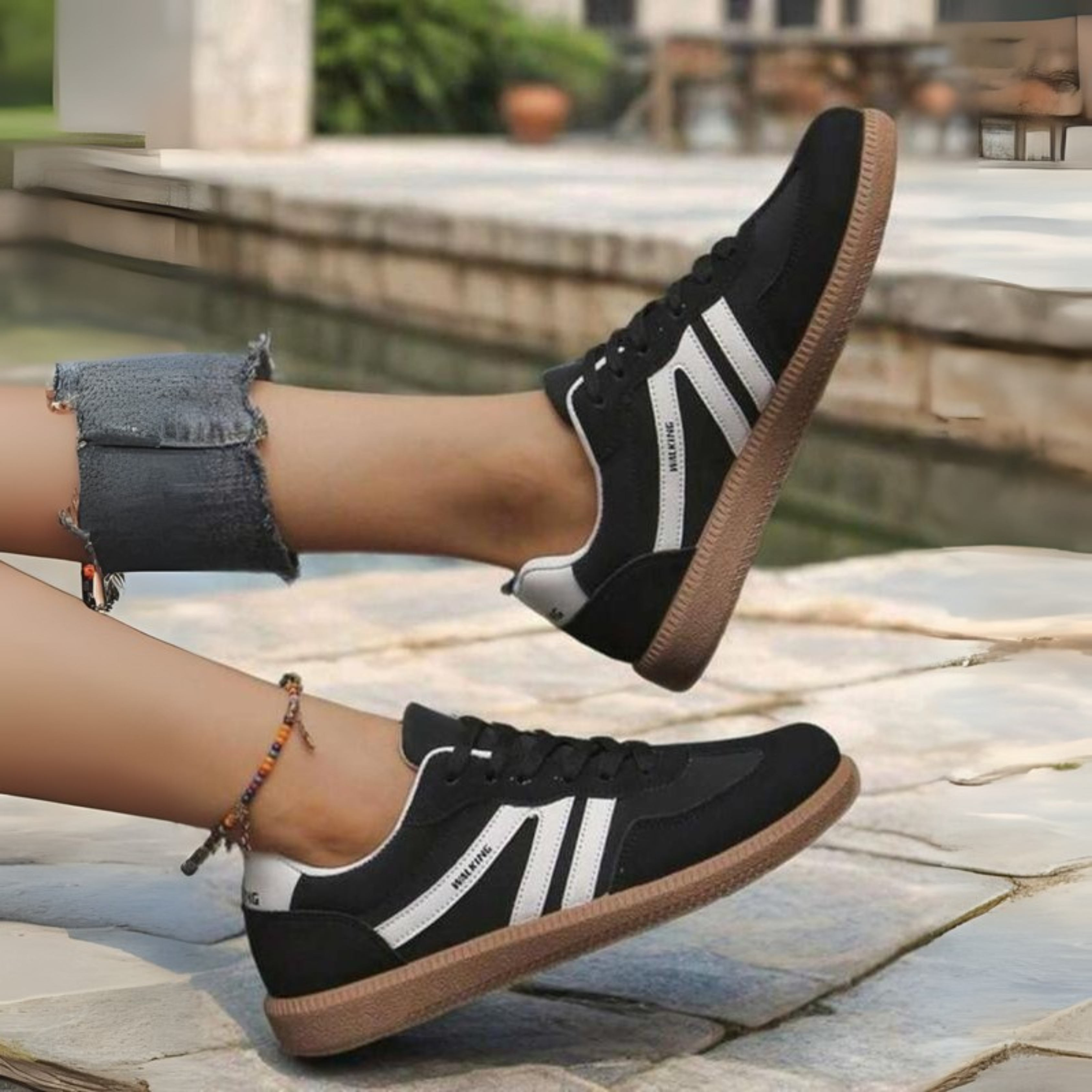 Non-Slip Comfortable Lace-Up Sneakers