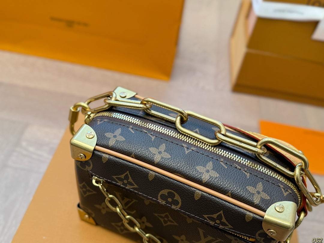 Louis Vuitton LV Soft Trunk Box Bag Satchel 18x12cm