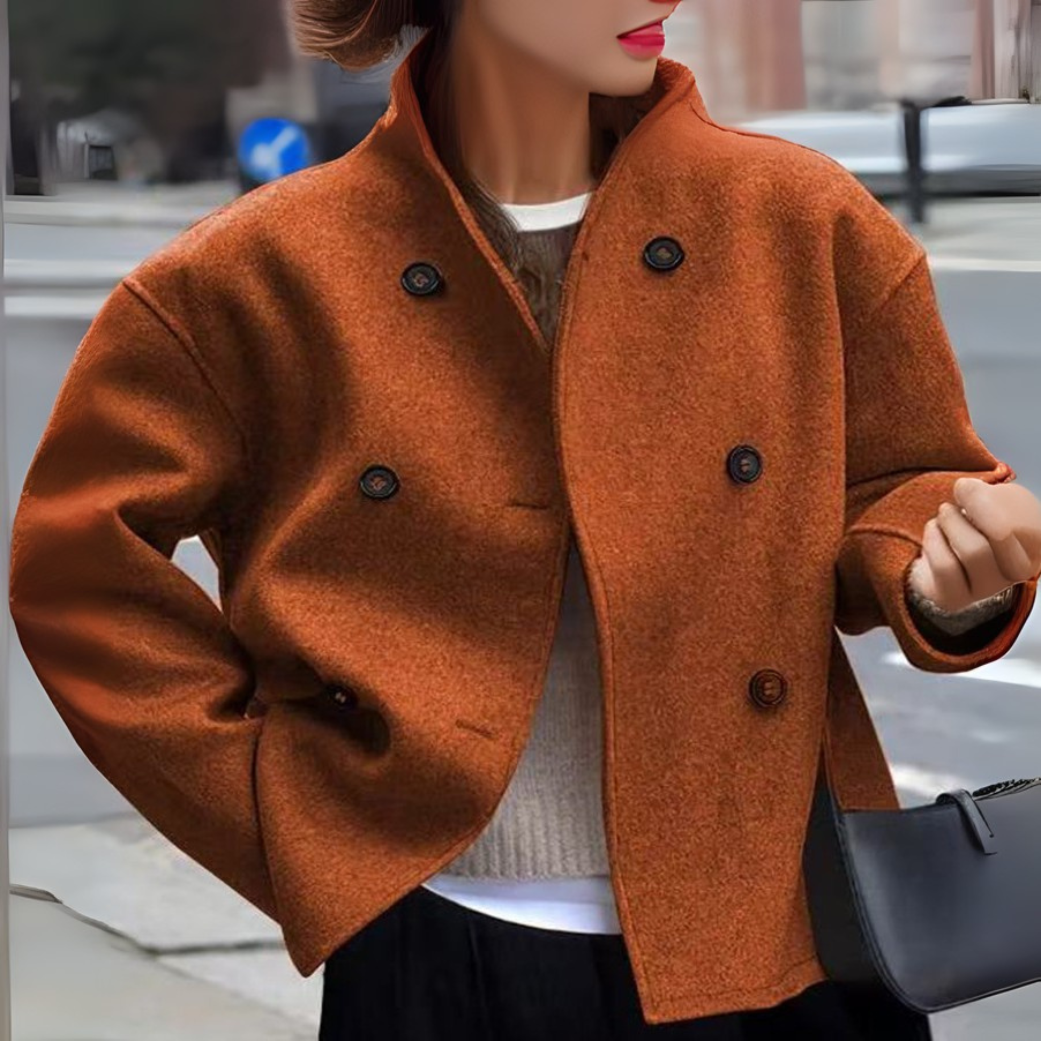 Elegant Stand Collar Winter Coat