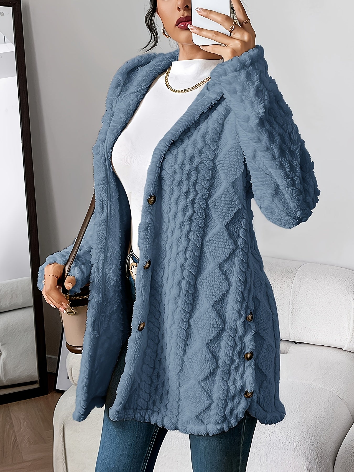 Cozy Knit Hooded Cardigan