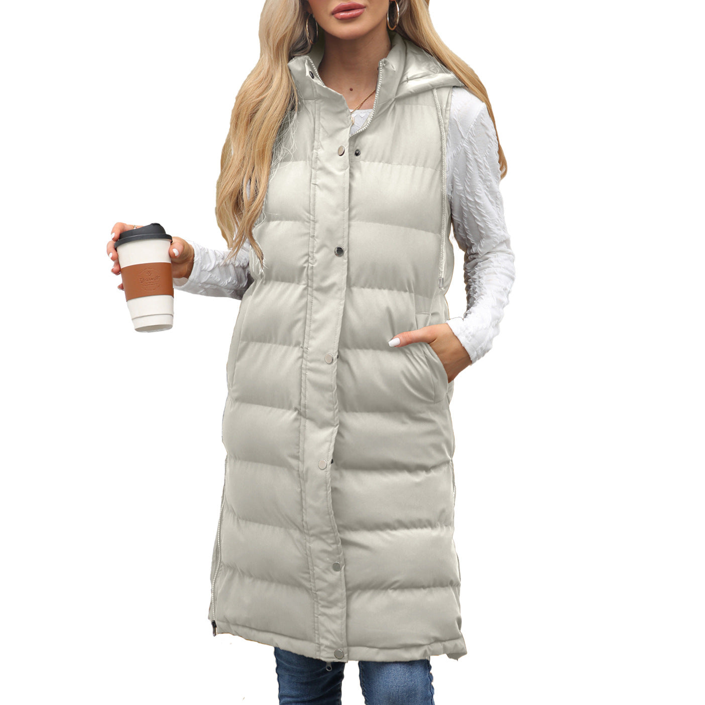 Women’s Long Hooded Vest