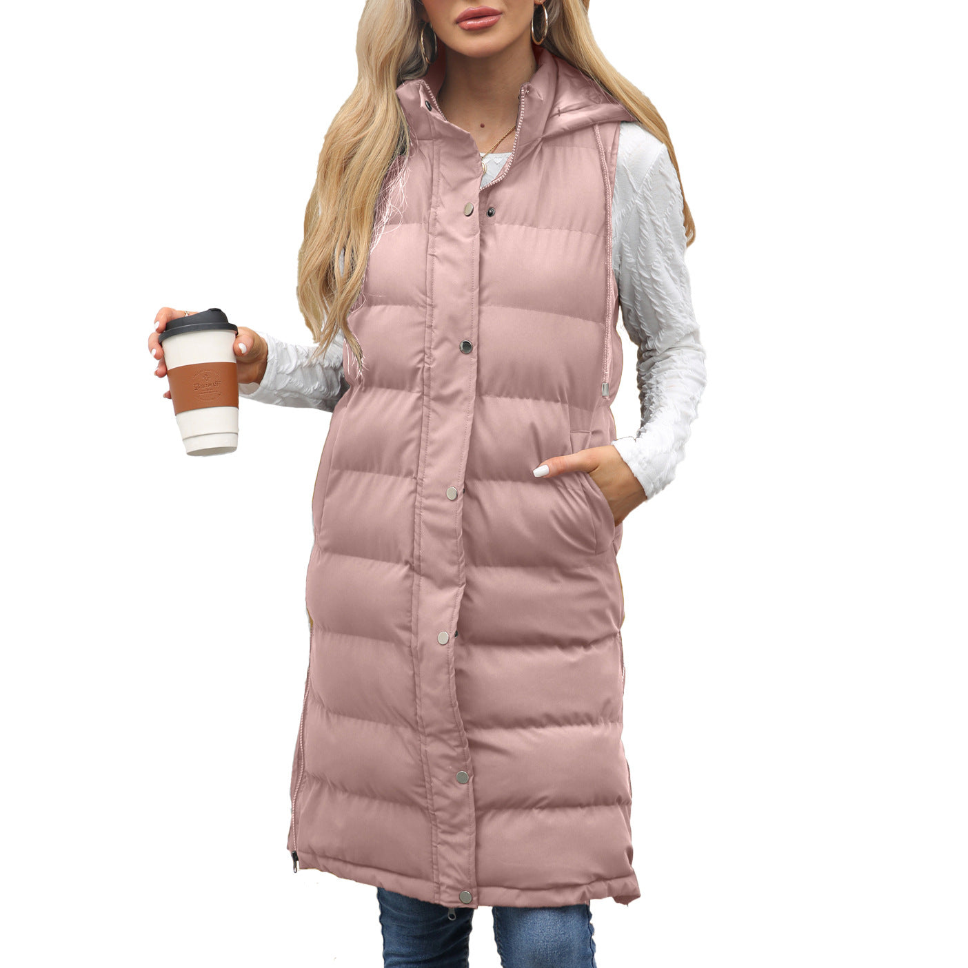 Women’s Long Hooded Vest