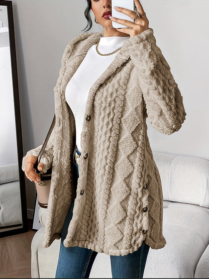 Cozy Knit Hooded Cardigan