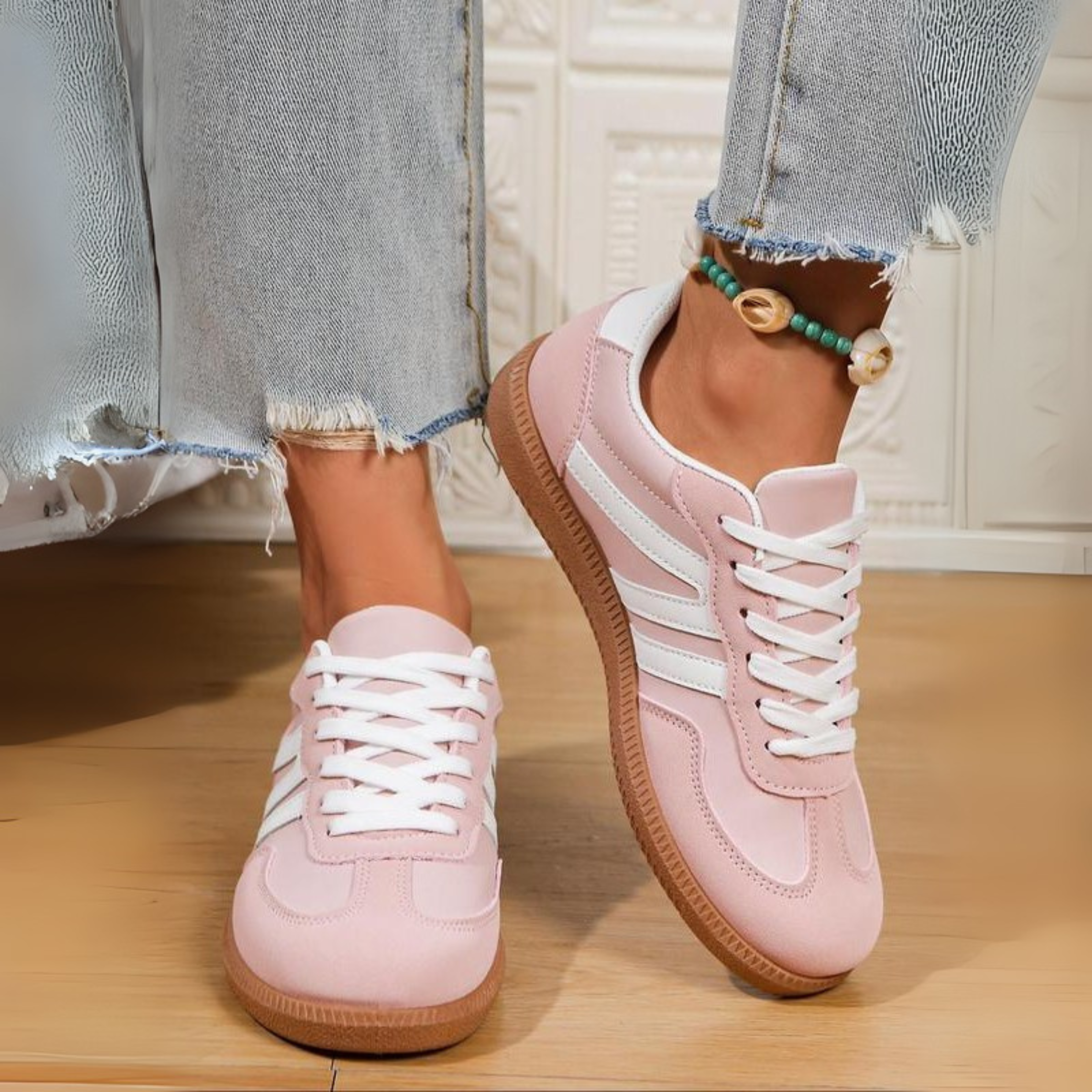 Non-Slip Comfortable Lace-Up Sneakers