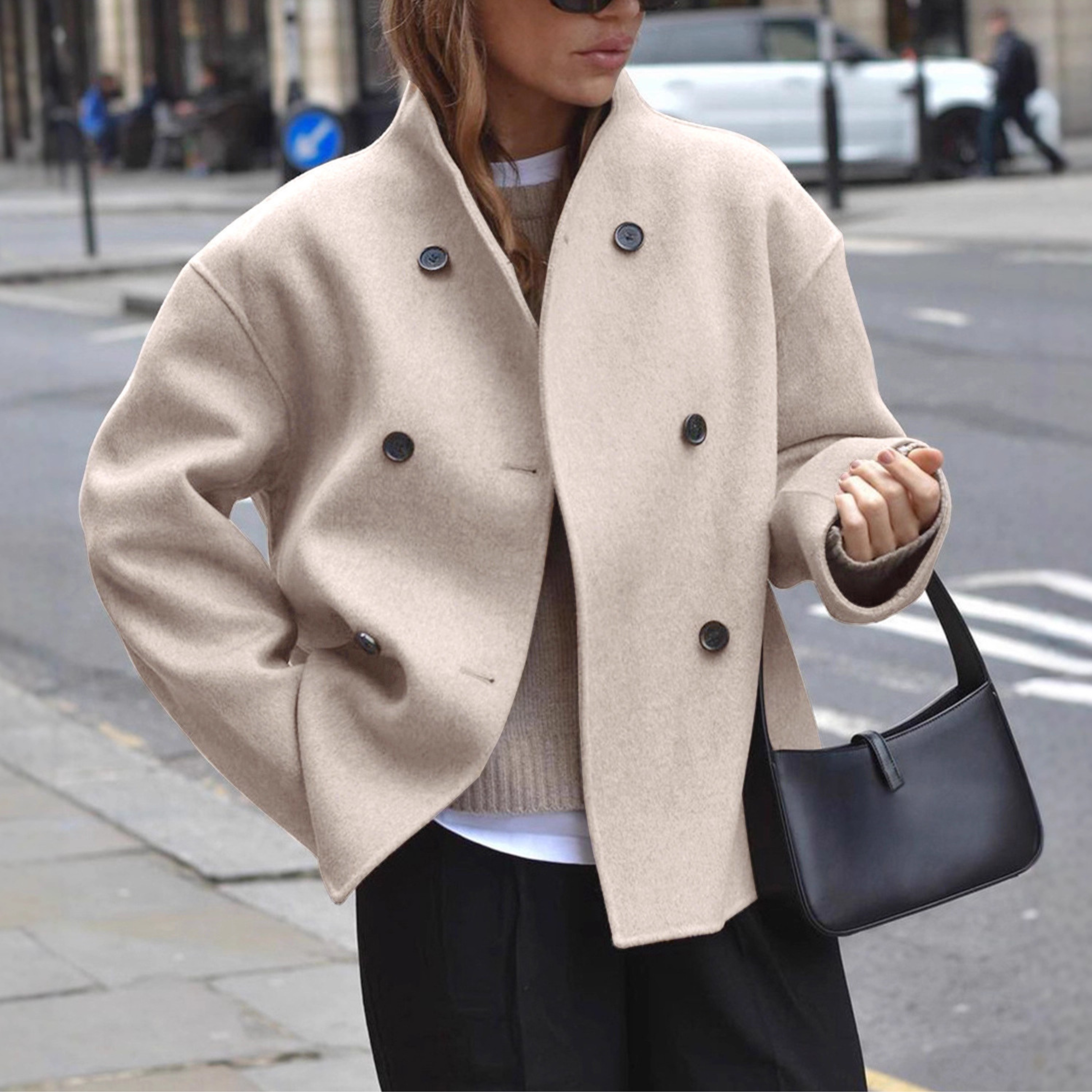 Elegant Stand Collar Winter Coat