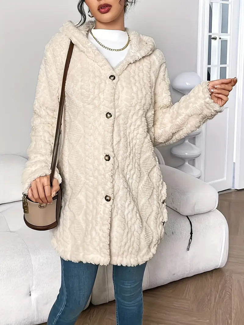 Cozy Knit Hooded Cardigan