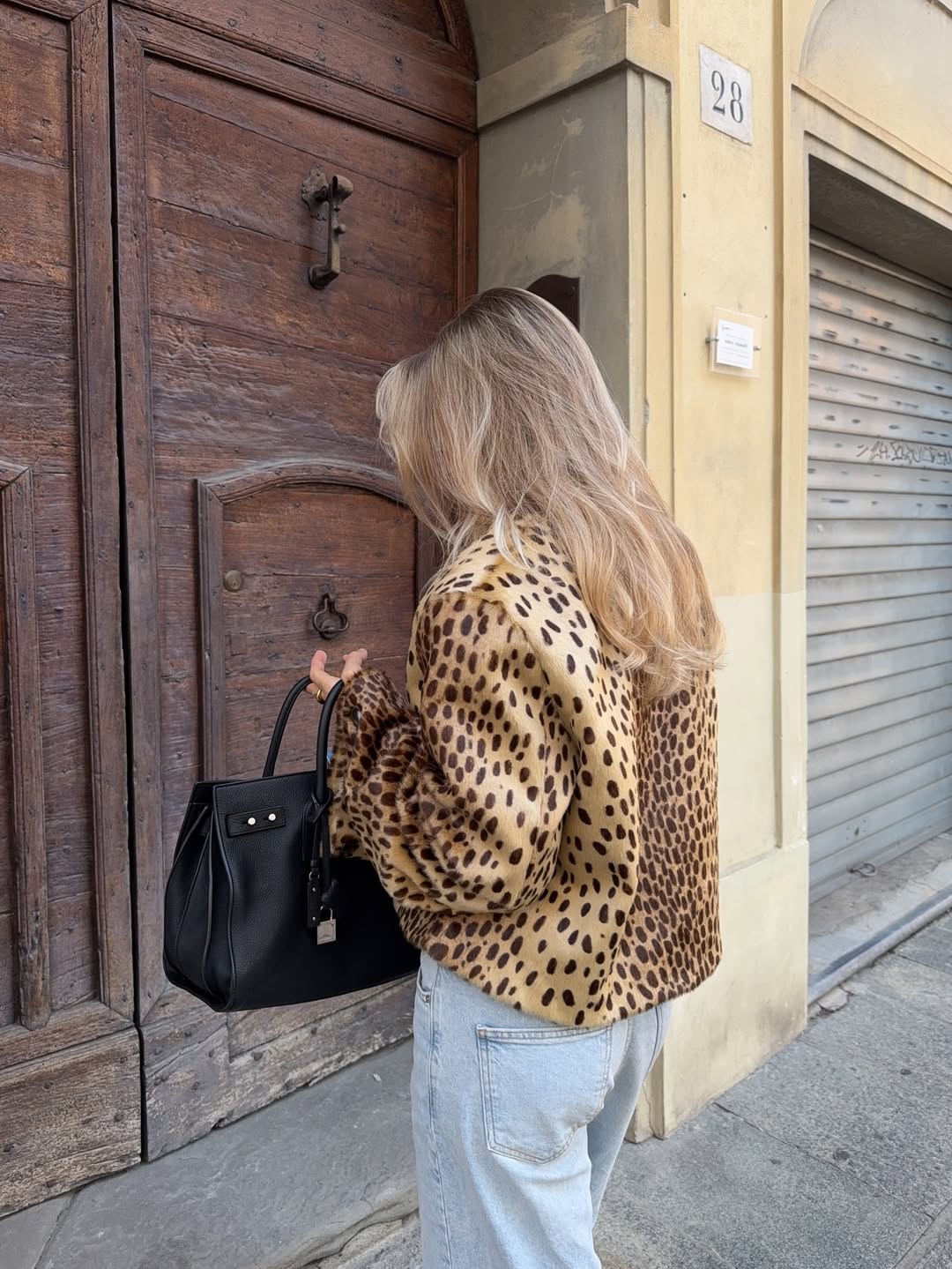 Collarless Leopard Bomber Jacket