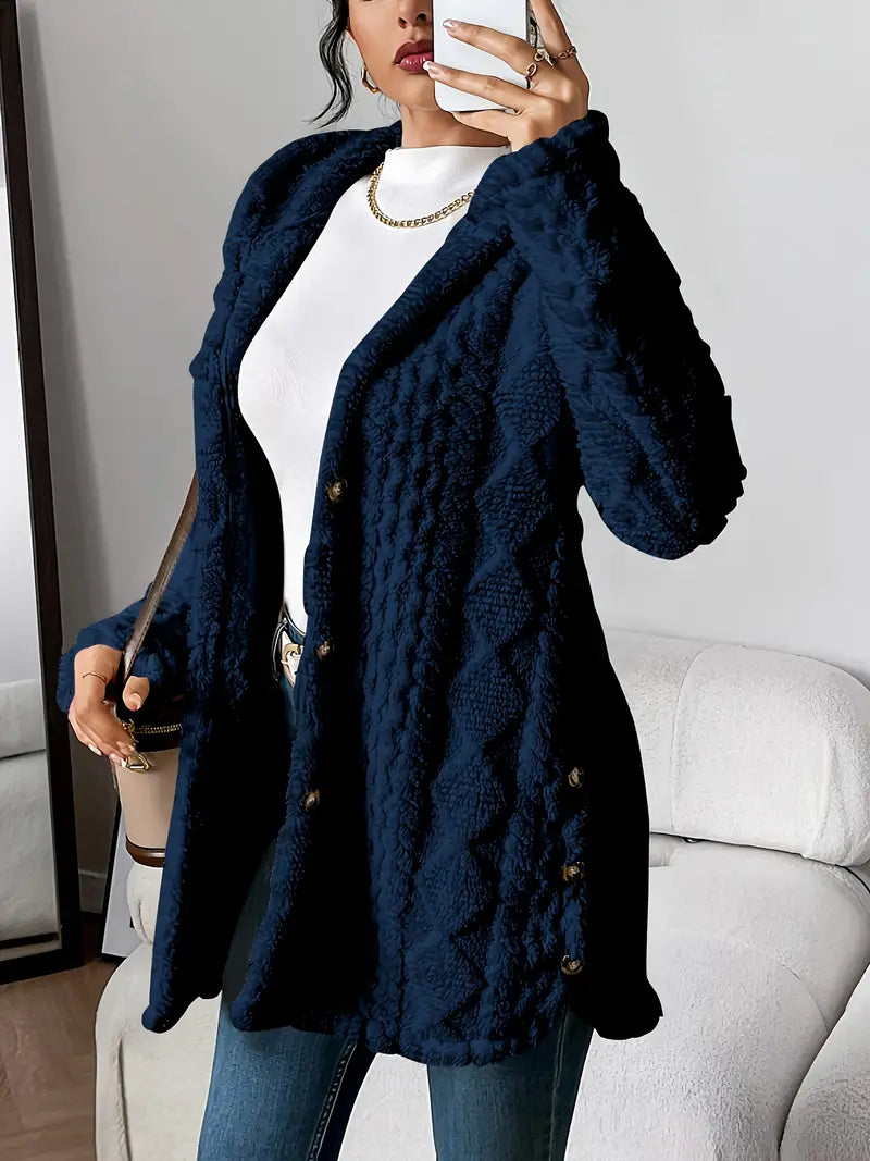 Cozy Knit Hooded Cardigan