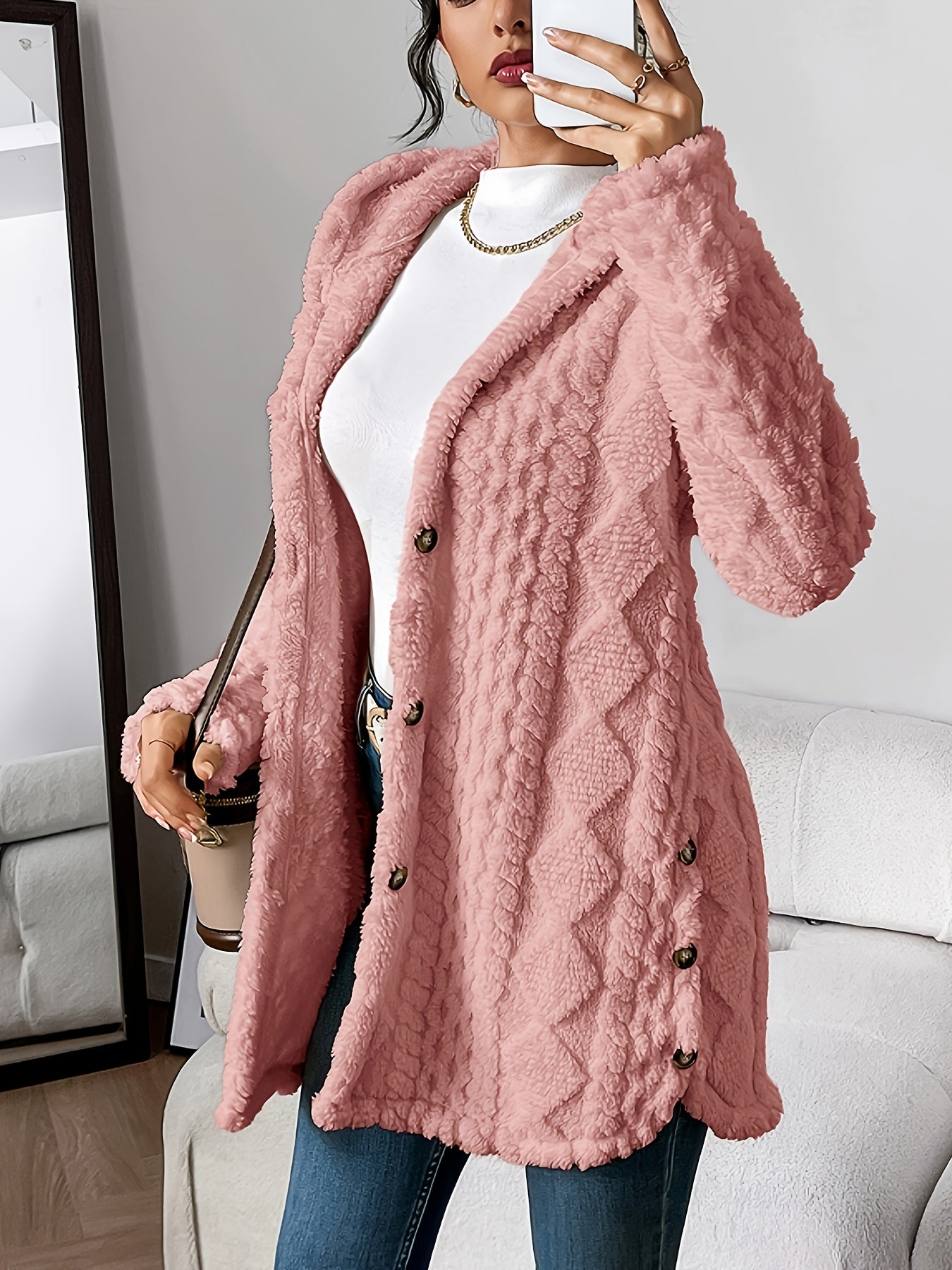 Cozy Knit Hooded Cardigan