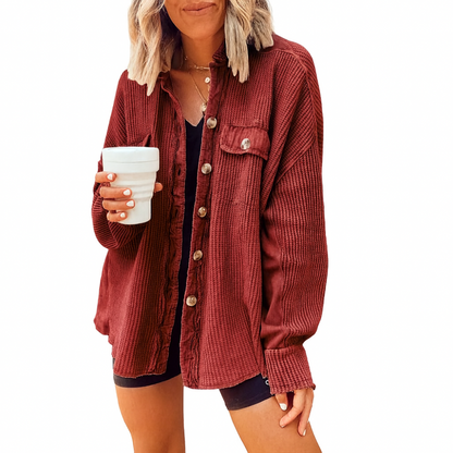 Women’s Corduroy Button-Down Jacket
