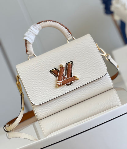 Louis Vuitton Twist MM Epi Bag White Quartz - 23 x 17 x 9.5 cm