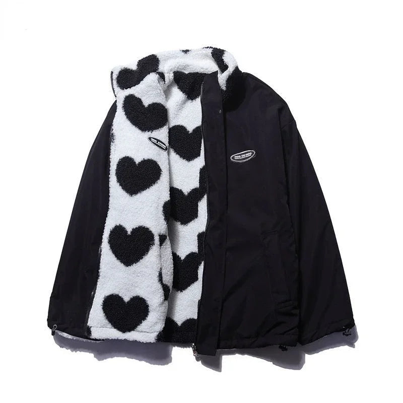 Cozy Reversible Heart Jacket