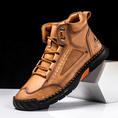 Premium Leather High Top Shoes